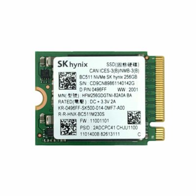 SK hynix 256GB PCIe NVMe Gen4x4, M.2 2230, Read/Write up to 2800/1400MB/s, [HFS256GEJ3X108N BA] OEM