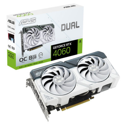 Видеокарта ASUS DUAL-RTX4060-O8G GeForce RTX 4060 PCI-Е 4.0 8GB GDDR6/128Bi, 2535MHz/17000MHz, 3xDP, 1*HDMI Double fan