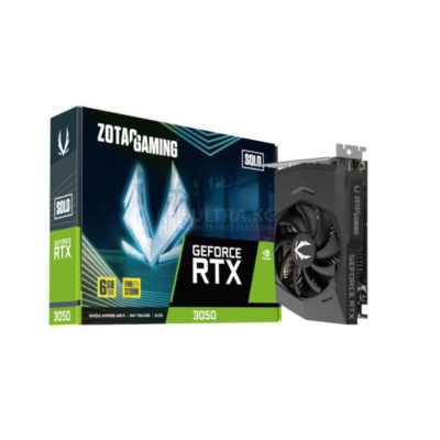 Видеокарта RTX 3050 ZOTAC Solo GeForce RTX 3050 6GB GDDR6, Engine clock 1470MHz, Memory clock 14Gbps, 96Bit, 3xDP, HDMI [ZT-A30510G-10L]