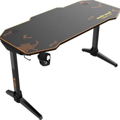 Gaming Desk AD-D-1400-12-BB-L AndaSeat Eagle 2 BLACK Mouse pad,Carbon Fiber Tabletop RGB