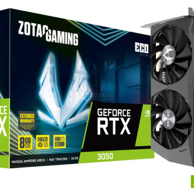 Видеокарта RTX 3050 ZOTAC GAMING GEFORCE RTX 3050 ECO 8GB GDDR6, Engine clock 1777MHz, Memory clock 14Gbps, 128Bit, 3xDP, HDMI [ZT-A30500K-10M]