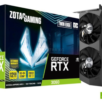 Видеокарта RTX 3060 ZOTAC GAMING GeForce RTX 3060 Twin Edge OC 12GB GDDR6, Engine clock 1807MHz, Memory clock 15Gbps, 192Bit, 3xDP, HDMI [ZT-A30600H-10M]