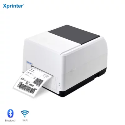 Xprinter XP-T451B 4inch direct and transfer thermal barcode printer USB+LAN, White, 127mm/s, EU plug