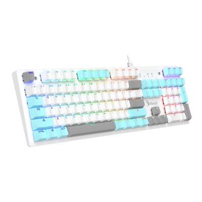 A4TECH BLOODY S510R GAMING MECHANICAL ICY WHITE BLMS RED SWITCH KEYBOARD USB US+RUS