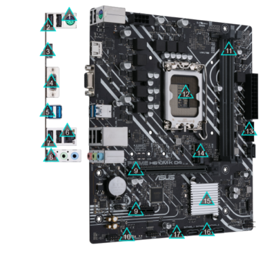 ASUS PRIME H610M-K D4,LGA1700,Intel H610,2*DDR4 3200MHz,1*PCI-Ex16x,1*PCI-Ex1x,1*M.2+4*Sata,1Gb/s Lan,4*USB3.2+6*USB2.0,D-Sub,HDMI,mATX