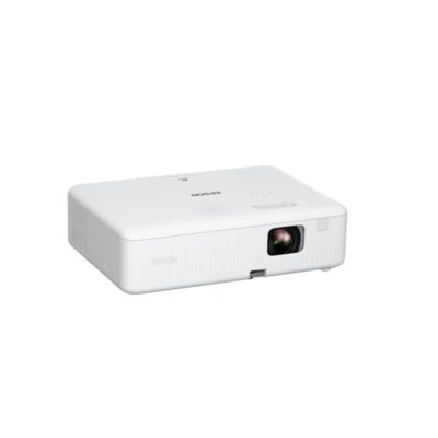 Epson CO-W01 3LCD WXGA Projector, 3000 Lumen Brightness, UHE 188 W, 6000h Durability Lamp, 16:10 Aspect Ratio, 120Hz 2D Vertical Refresh Rate, 16.77mn Colors, HDMI 1.4/USB 2.0-A/B, White | V11HA86040