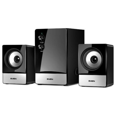 SVEN Subwoofer MS-90 2.1 10W (5W+2.5W*2),audio-minijack,MDF,BLACK