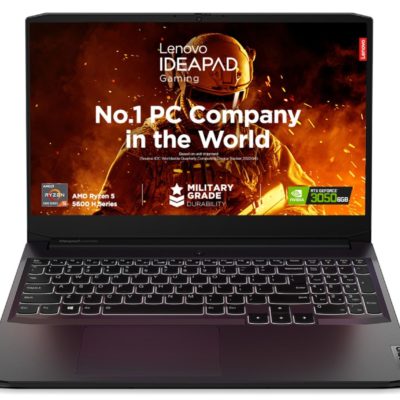 Lenovo IdeaPad Gaming 3 15ACH6 AMD Ryzen 5 5500H (up to 4.2 Ghz), 15.6″ LED FULL HD IPS 300nits (1920 x 1080) 144Hz, 64GB DDR4-3200Mhz, 256GB SSD PCIe NVMe M.2, NVIDIA GeForce RTX 2050 4GB GDDR6, WiFi 6, BT 5.1, USB Type-C, HD 720p Camera with privacy shutter, LAN, RJ45, Nahimic Audio, Backlight Chiclet Keyboard (White), Eng-Rus, DOS, SHADOW BLACK