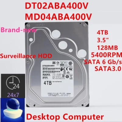 HDD Internal 4TB, Toshiba, 5400rpm, 128MB Cache, SATAIII (DT02ABA400)