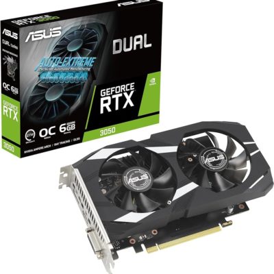 GEFORCE RTX3050 6GB GDDR6 96bit 1537Mhz DVI DP HDMI ASUS DUAL-RTX3050-O6G