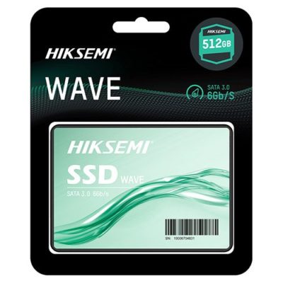 SSD HIKVISION HIKSEMI HS-SSD-WAVE(S) 512GB 2.5″, SATA III, Read up: 530Mb/s, Write up: 450Mb/s, TBW 170TB