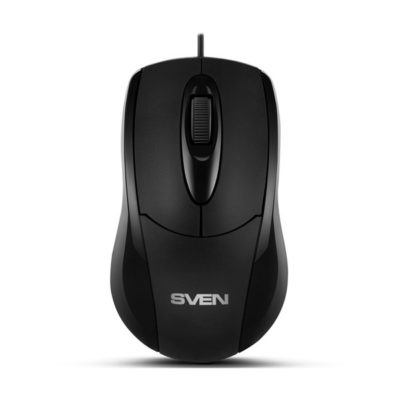 Мышь проводная SVEN RX-110 USB, оптическая, DPI:max1000, 2 кнопки, черный