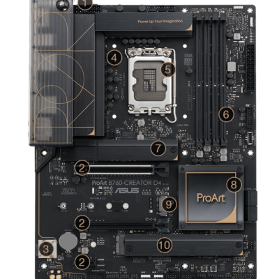 MB LGA1700 ASUS PROART B760-CREATOR,4xDDR5,16xUSB,4SATA,ATX,3xM.2,2PCIe16x, PCIe1x HDMI,DP