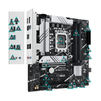 MB LGA1700 ASUS PRIME B760M-PLUS,4xDDR5,14xUSB,mATX,M.2, 2PCIe16x,PCIe1x, HDMI, DP