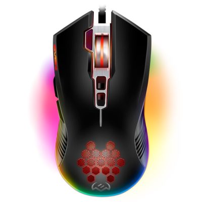 Мышь проводная игровая SVEN RX-G850 USB, оптическая, DPI:max6400, 8 кнопок, RGB подсветка. черная